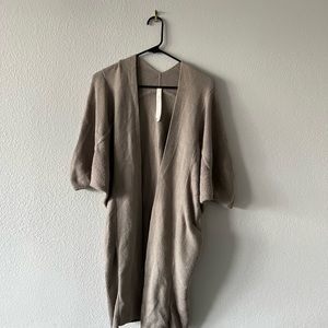 Aritzia Sweater Long Knit Cardigan Medium Weight Xxs/Xs